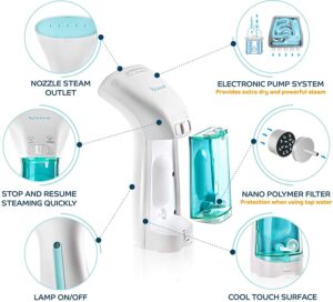 features of BIZOND travel Steamer for Clothes