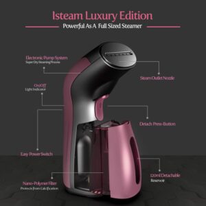 iSteam Steamer for Clothes [Luxury Edition] Powerful Dry Steam