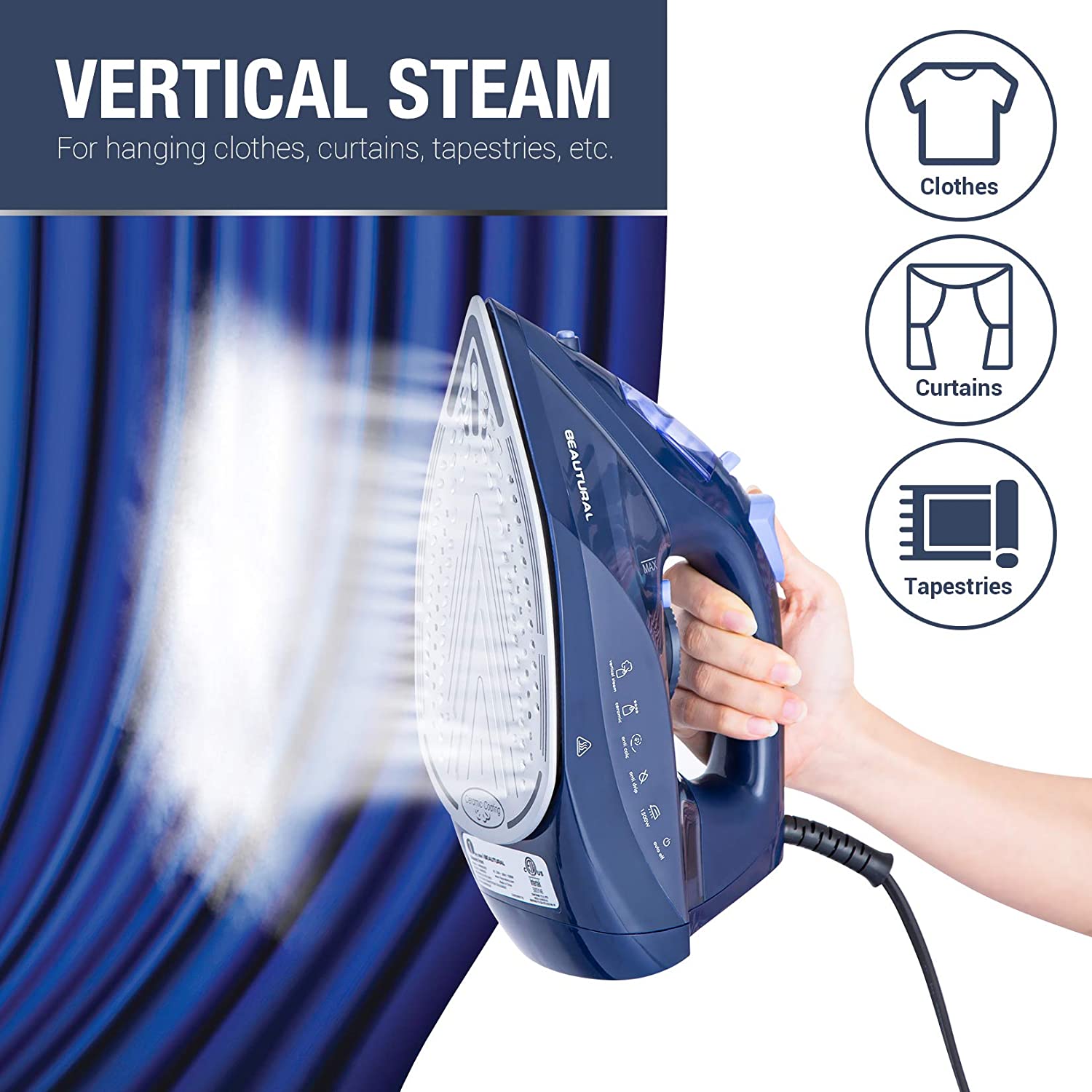 beautural travel steam iron